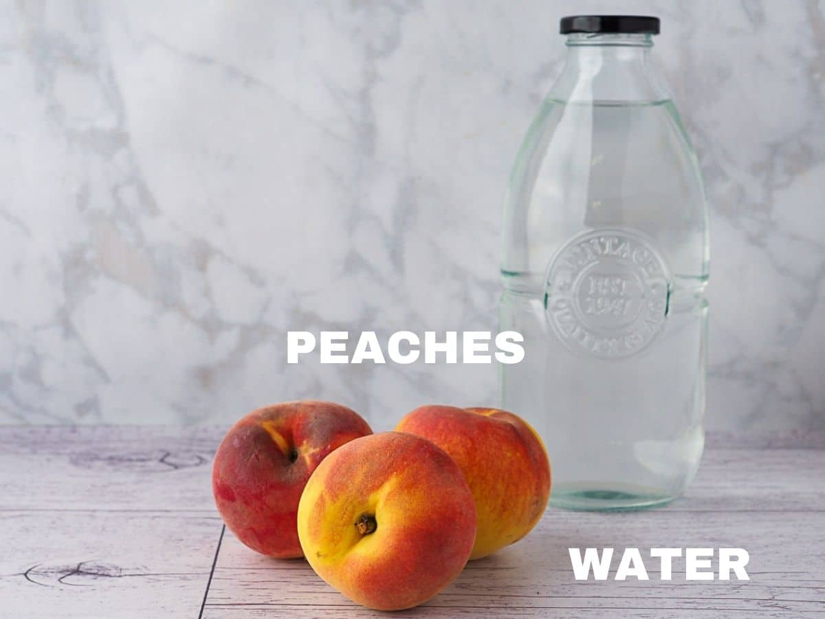 Basic ingredients: peaches and water.